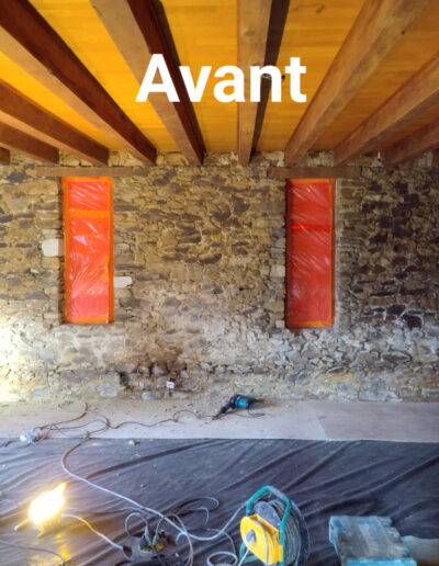 mur intérieur pierre avant